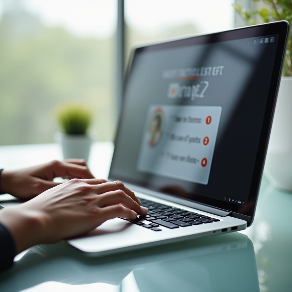 A close-up of a laptop screen showing a short video lesson interface
